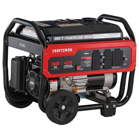 <b>3500</b> running <b>watts</b> and 4375 starting <b>watts</b> is great for camping and recreation and allows you to power most of your household items during an outage. . Craftsman 3500 watt generator